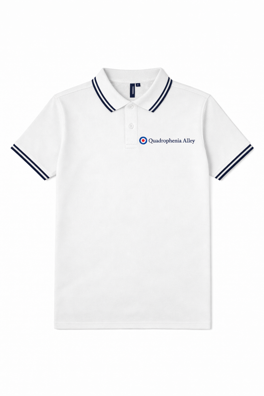 Quadrophenia Alley Men's Exclusive Target Polo Shirt White/Navy