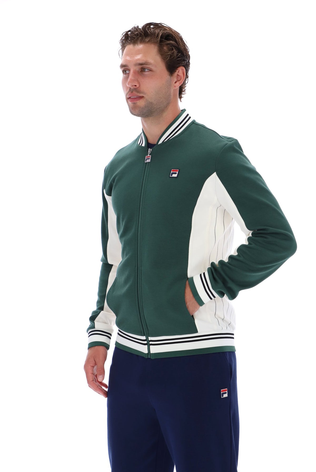 Fila Vintage Settanta 2 Track Top Pine Needle / Gardenia / Black