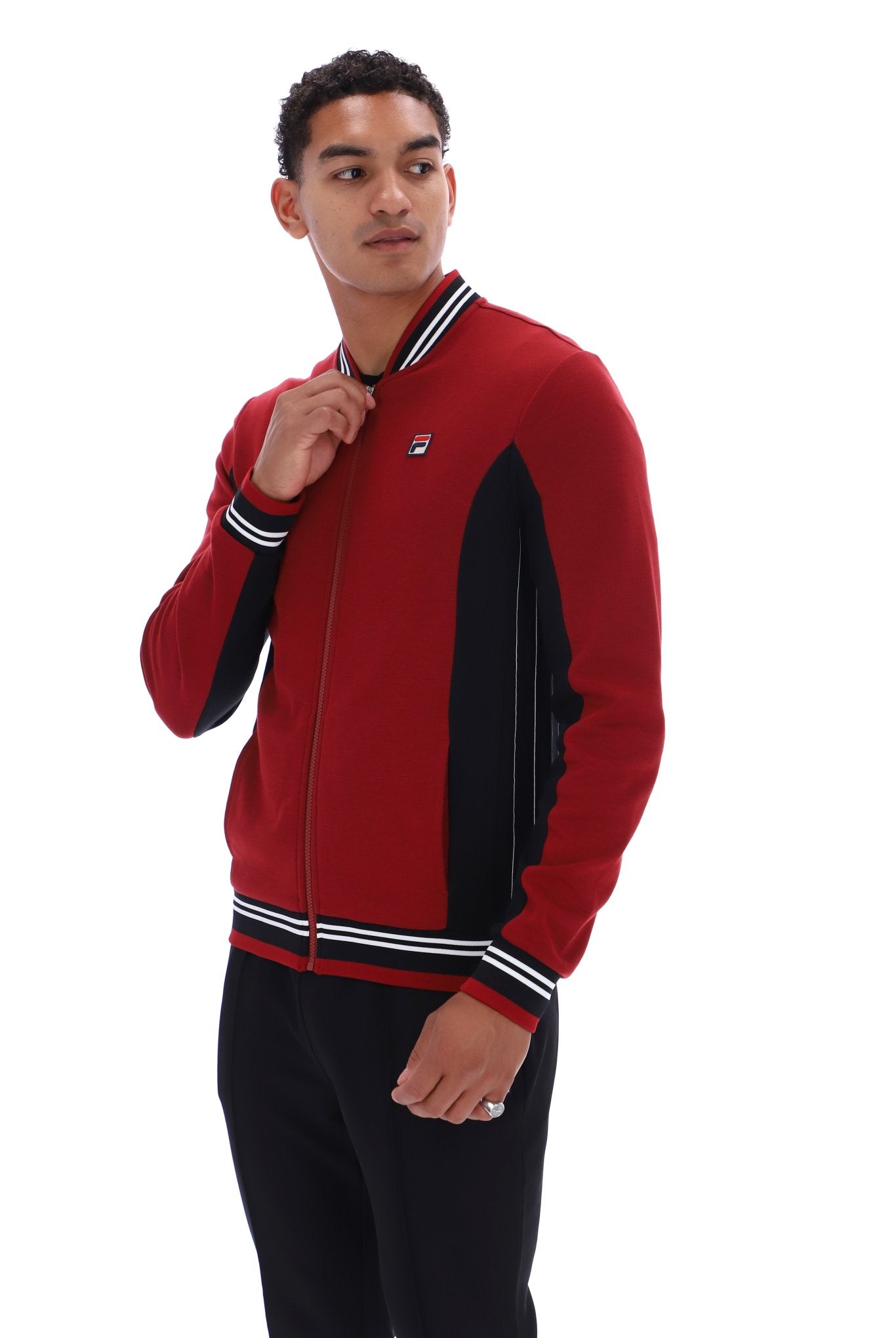 Fila Vintage Men's Settanta 2 Track Top Sun Dried Tomato / Black / White