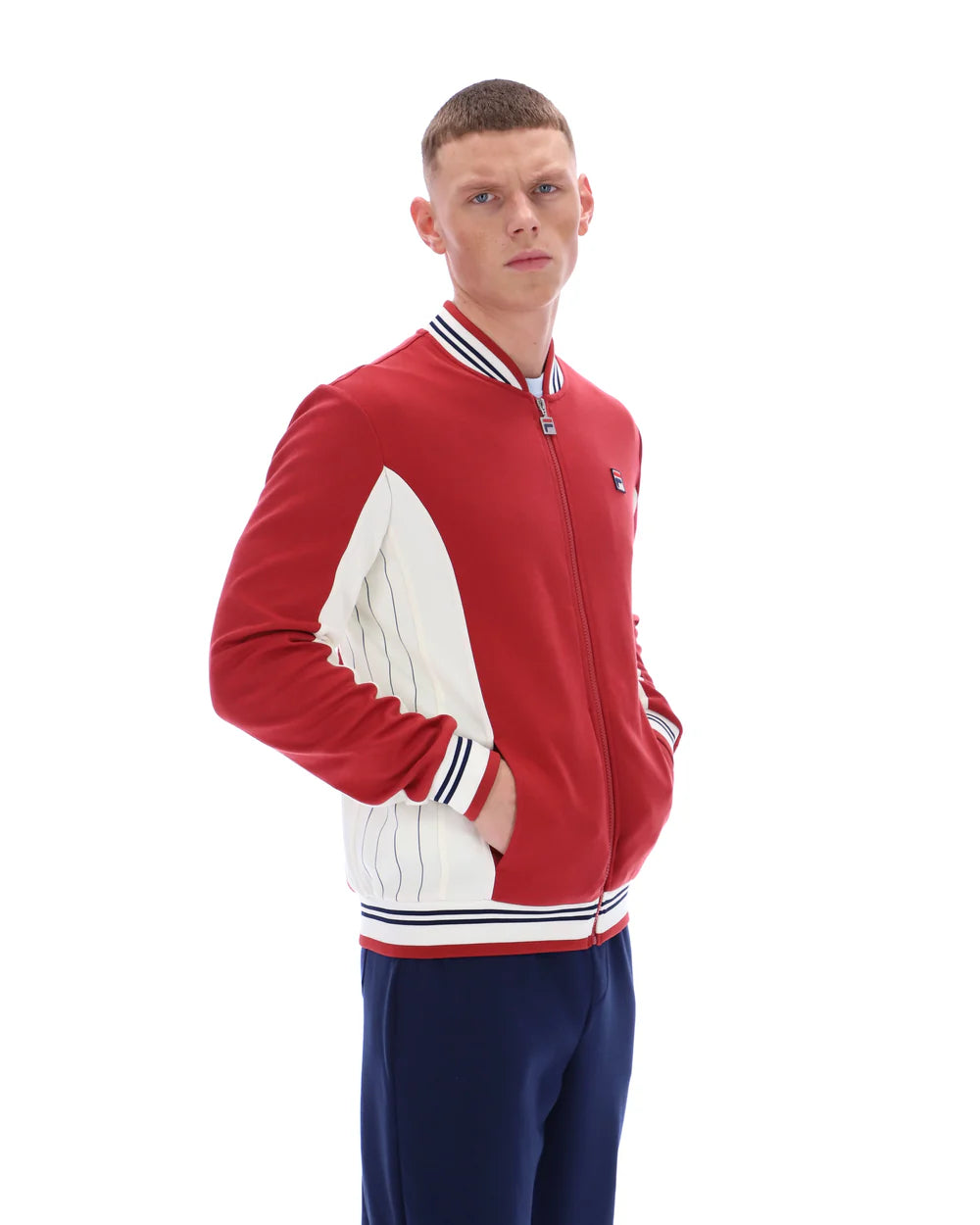 Fila Vintage Men's Settanta 2 Track Top Garnet Red