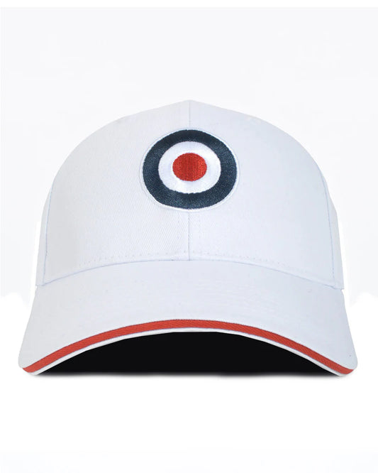 Lambretta Men's SS1038 Target Baseball Cap White