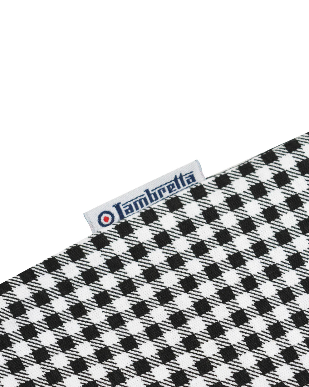 Lambretta Men's SS1500 Gingham AOP Polo Shirt Black