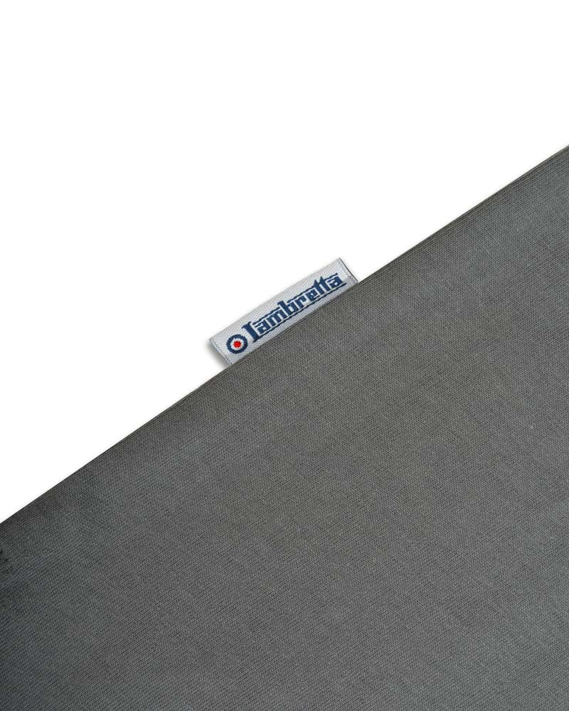 Lambretta Men's SS6014 Badges Polo Shirt Iron Grey