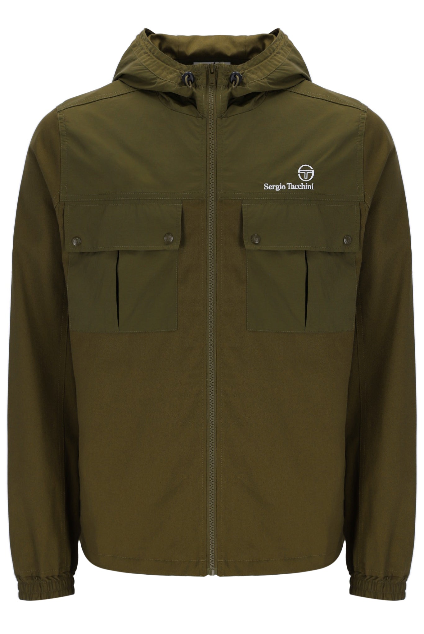 Sergio Tacchini Men's Calisti Hooden Jacket Dark Olive