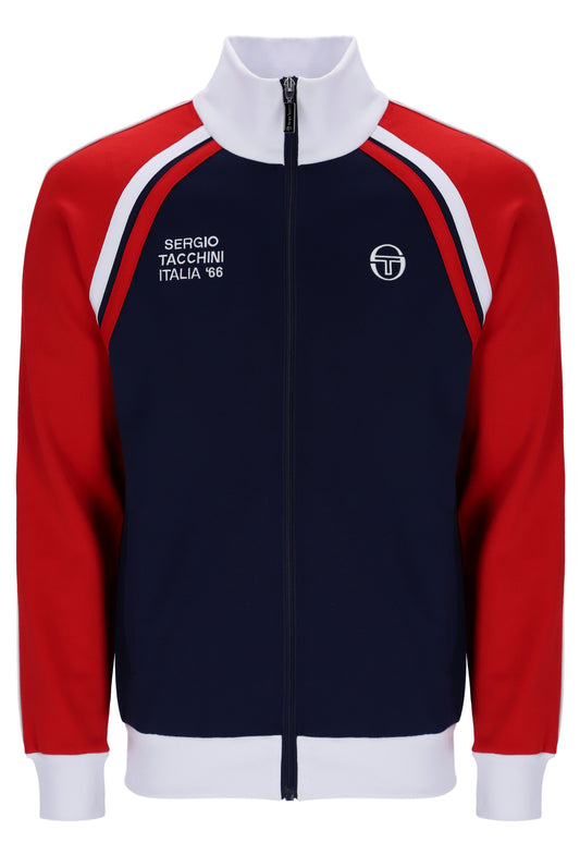 Sergio Tacchini Men's Ghibli Davis Track Top Maritime Blue / Adrenaline Rush / White