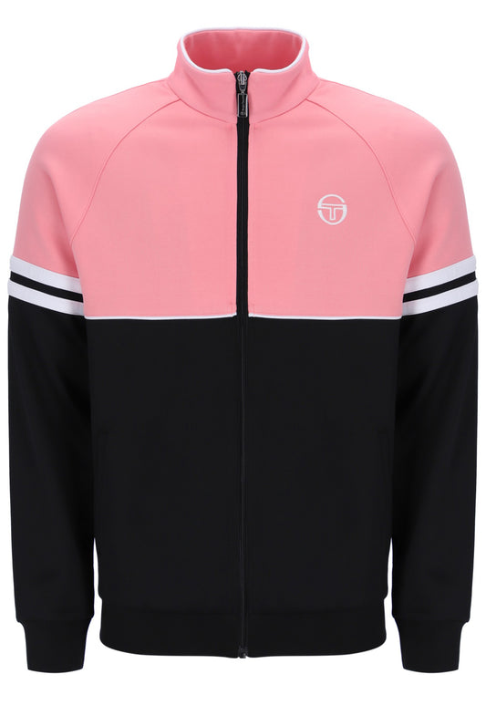 Sergio Tacchini Men's Orion Track Top Geranium Pink / Black