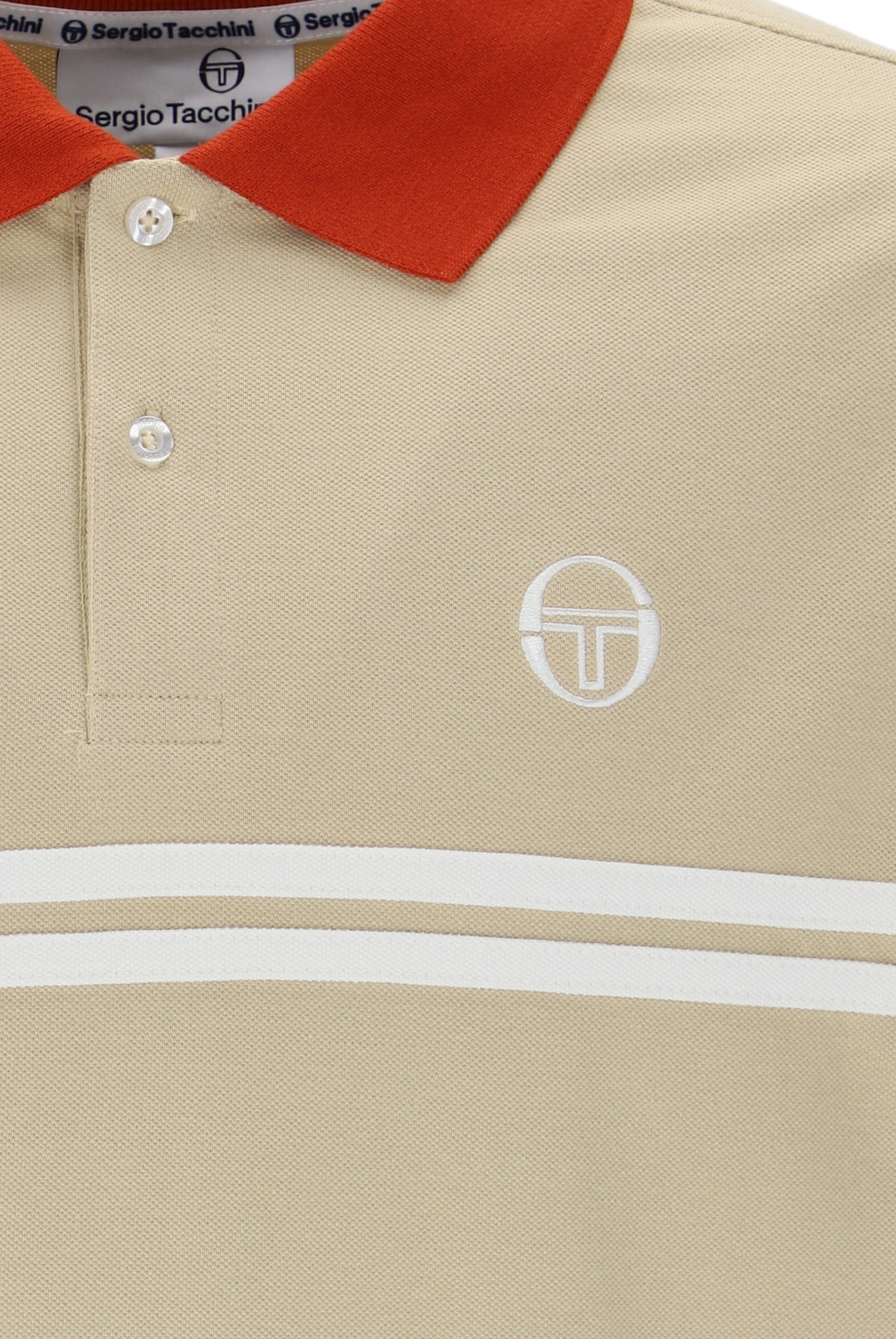Sergio Tacchini Men's STM14566 Supermac Polo Shirt Mojave Desert / Rooibos Tea / Gardenia