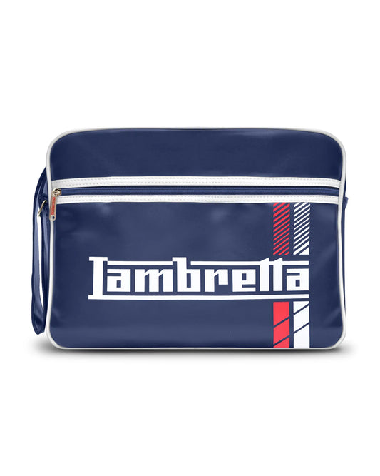 Lambretta Men's T20076 Racing Stripe Flight Bag Navy