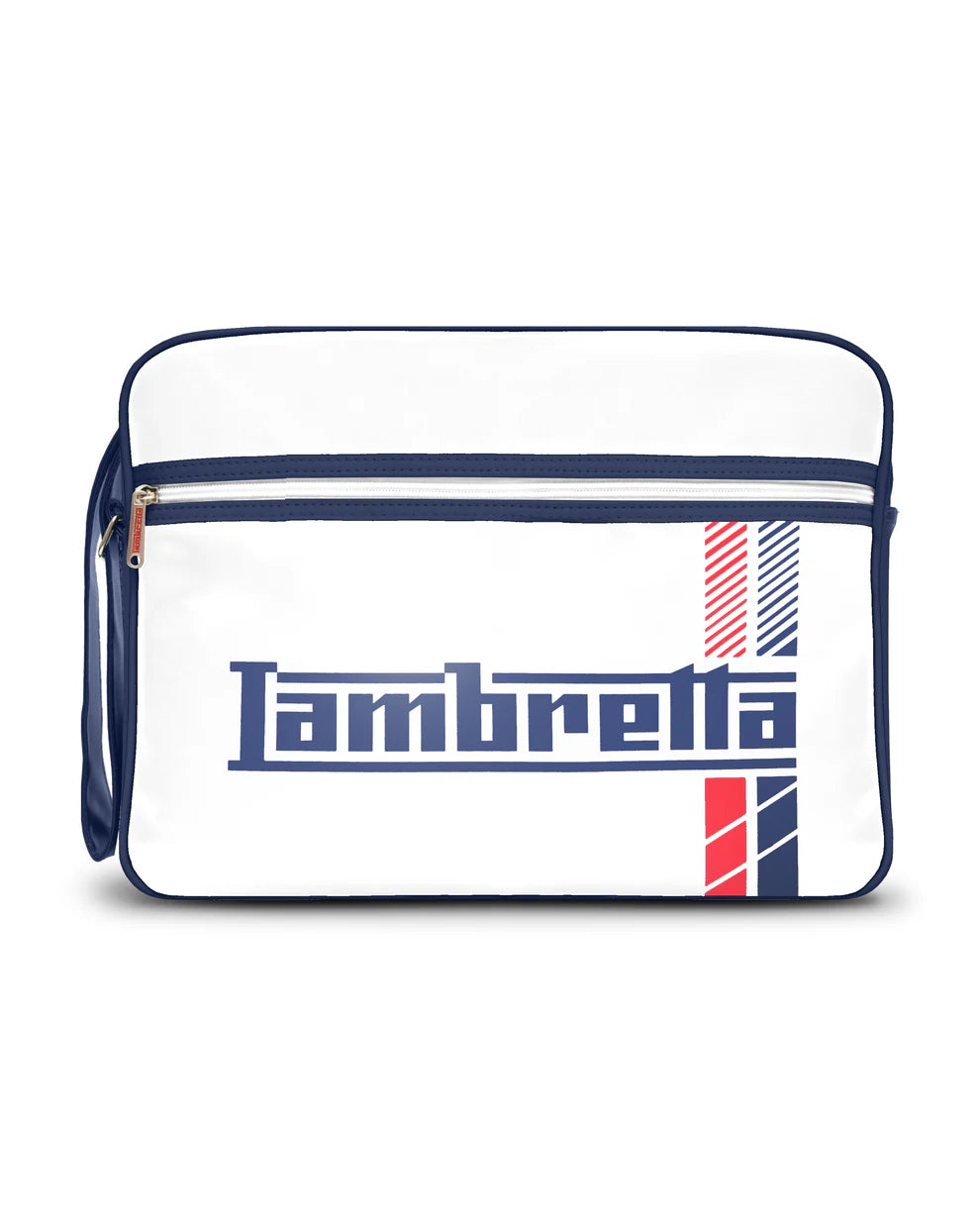 Lambretta Men's T20076 Racing Stripe Flight Bag White