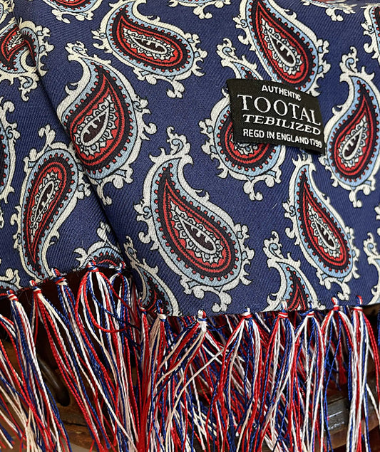 Tootal Men's TB9214 Paisley Rayon Scarf Navy Blue