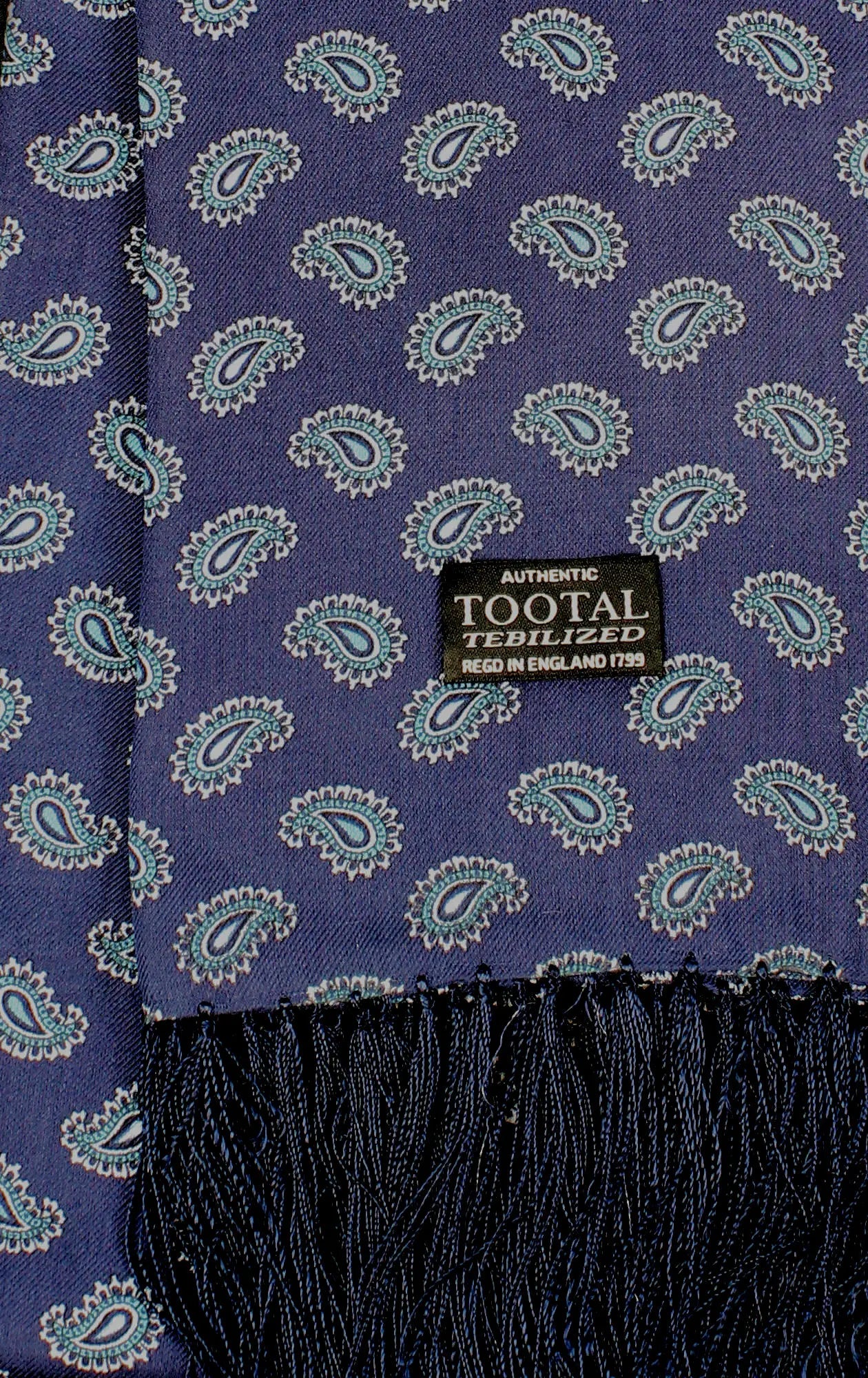Tootal Men's TB9234 Paisley Rayon Scarf Navy