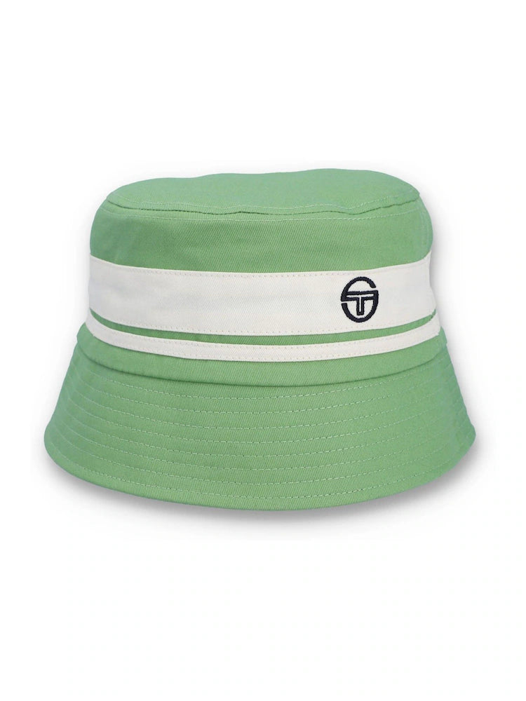 Sergio Tacchini Men's STA25011 Newsford Bucket Hat Quiet Green / Gardenia