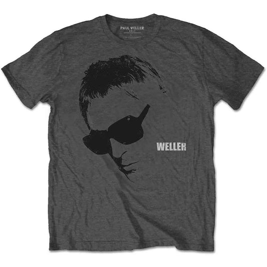 Paul Weller Official Glasses Print T Shirt Charcoal Grey