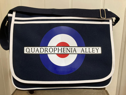 Quadrophenia Alley Exclusive Mod Target Retro Shoulder Bag Navy White