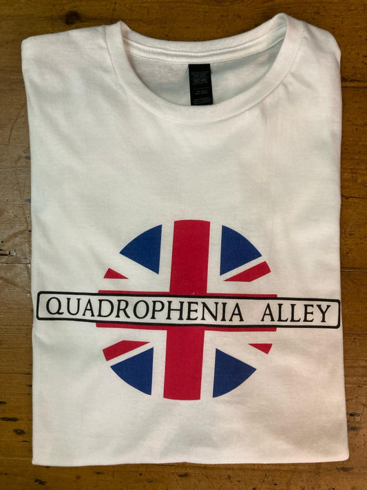 Quadrophenia Alley Men's Exclusive Union Jack Target Print T-Shirt White