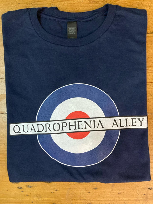 Quadrophenia Alley Men's Exclusive Mod Target Print T-Shirt Navy