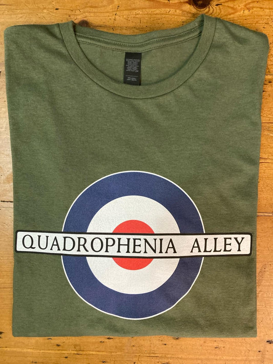 Quadrophenia Alley Men's Exclusive Mod Target Print T-Shirt Green