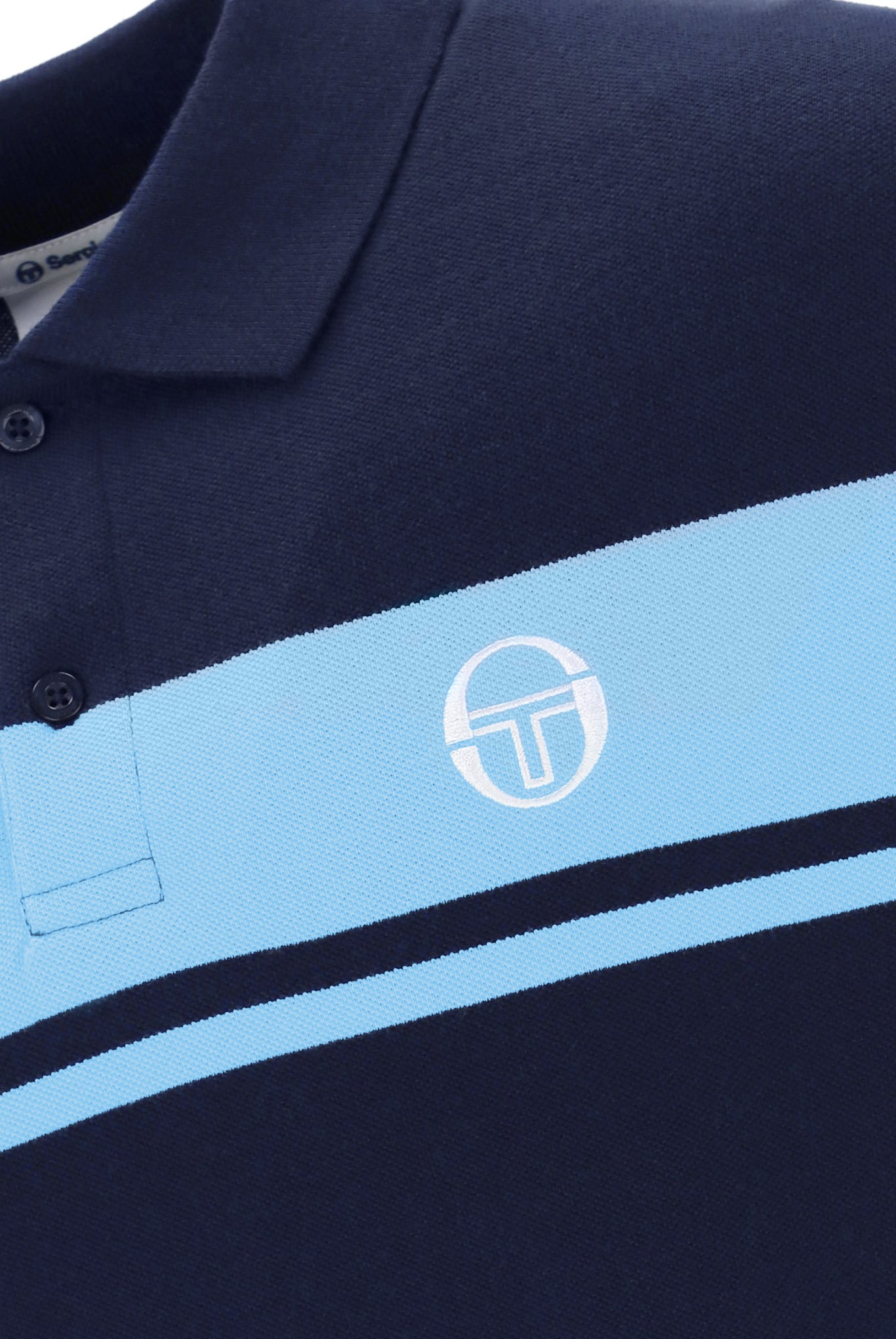 Sergio Tacchini Men's STM14554 SS Young Line Polo Shirt Maritime Blue / Baltic Sea