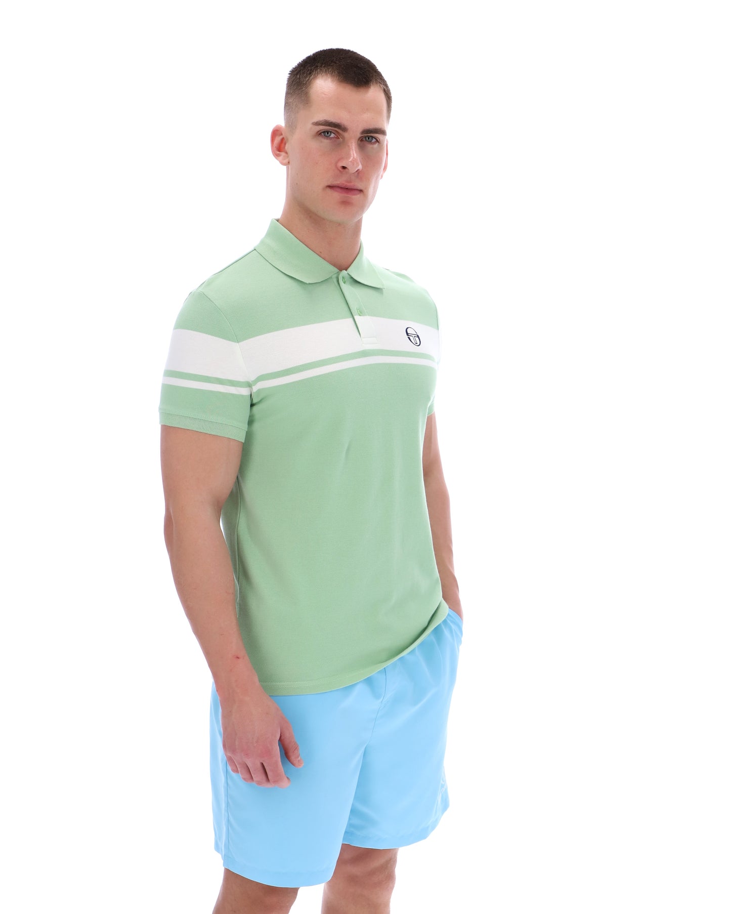 Sergio Tacchini Men's STM14554 SS Young Line Polo Shirt Quiet Green