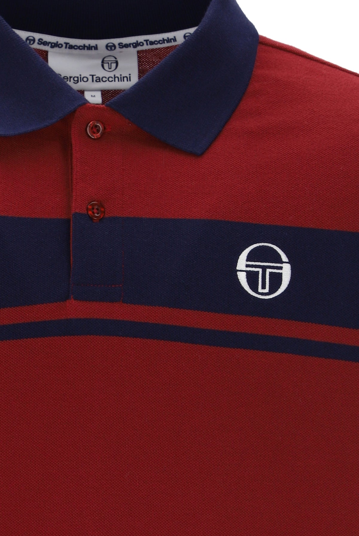 Sergio Tacchini STM14554 SS Young Line Polo Shirt Merlot / Maritime Blue
