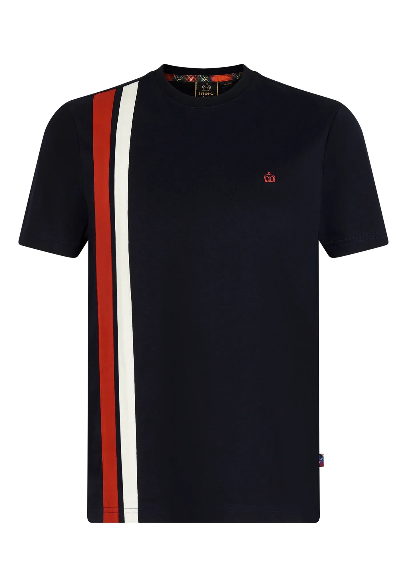 Merc Men's Belmont Crew Neck T Shirt Navy Blue
