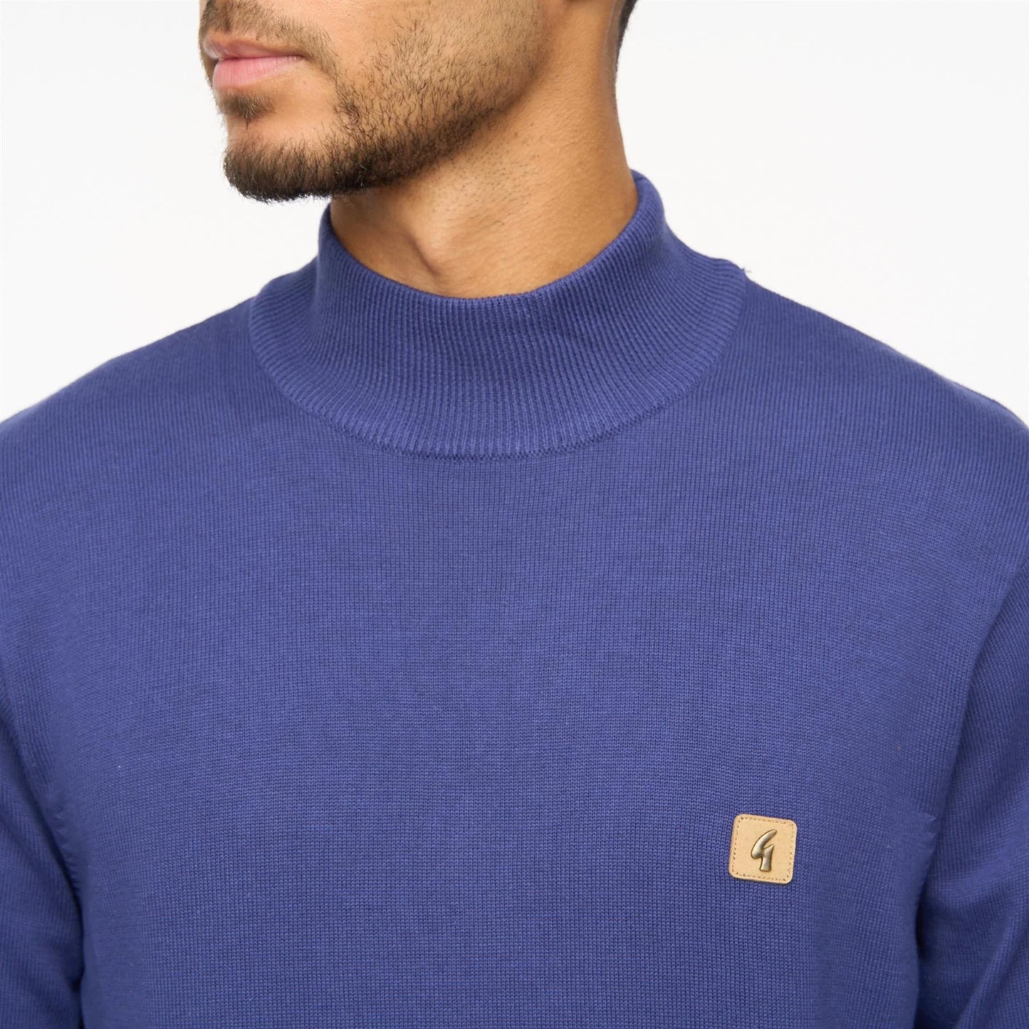 Gabicci Vintage Men's V55GK10 Duke Turtle Neck Knit Jumper Atlantic Blue