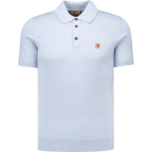 Gabicci Vintage Men's V19GK04 Jackson SS Knit Polo Shirt Dusk Blue