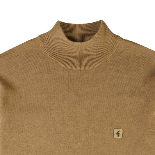 Gabicci Vintage Men's V55GK10 Duke Turtle Neck Knit Jumper Nutmeg Brown