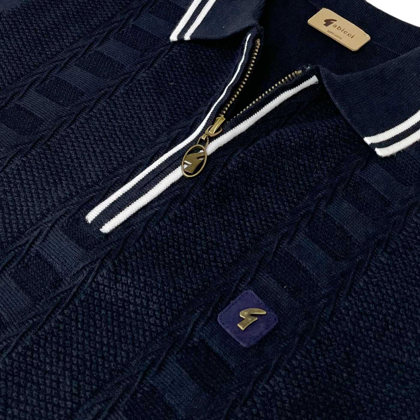 Gabicci Vintage Men's V52GM08 Pausini SS Polo Shirt Navy Blue