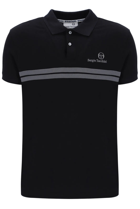 Sergio Tacchini Men's Supermac Polo Shirt Black / Quiet Shade