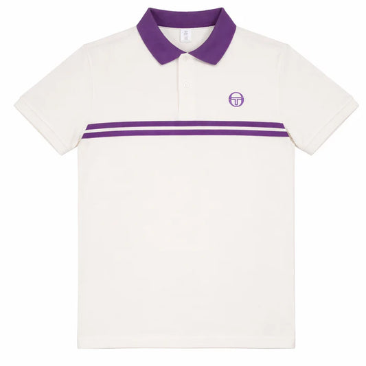 Sergio Tacchini Men's STM14566 Supermac Polo Shirt Gardenia / Pansy