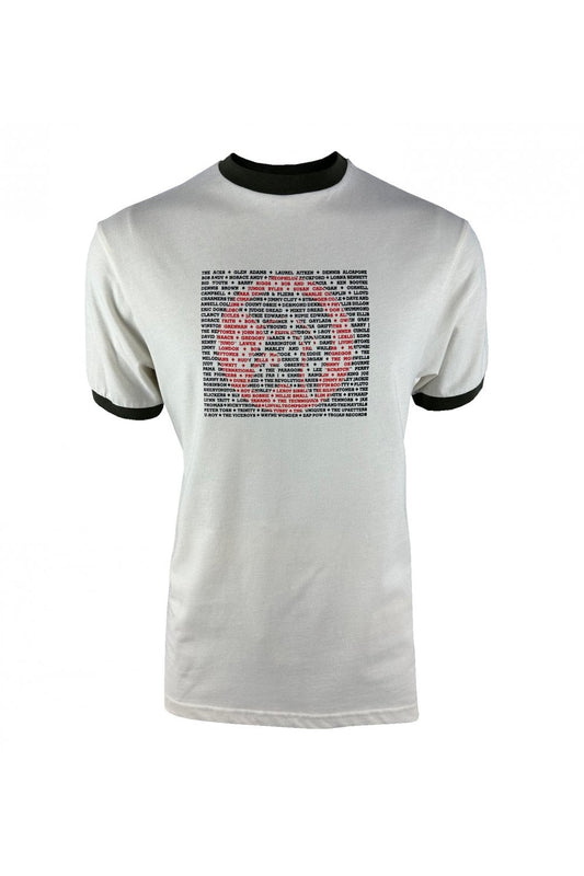 Trojan Records Men's TC1039 Artistic Logo Crew Tee Shirt Ecru