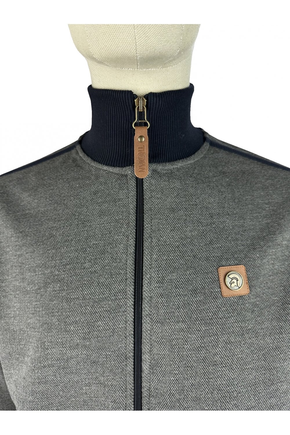 Trojan Records TR9099 Heavy Pique Track Top Navy Blue
