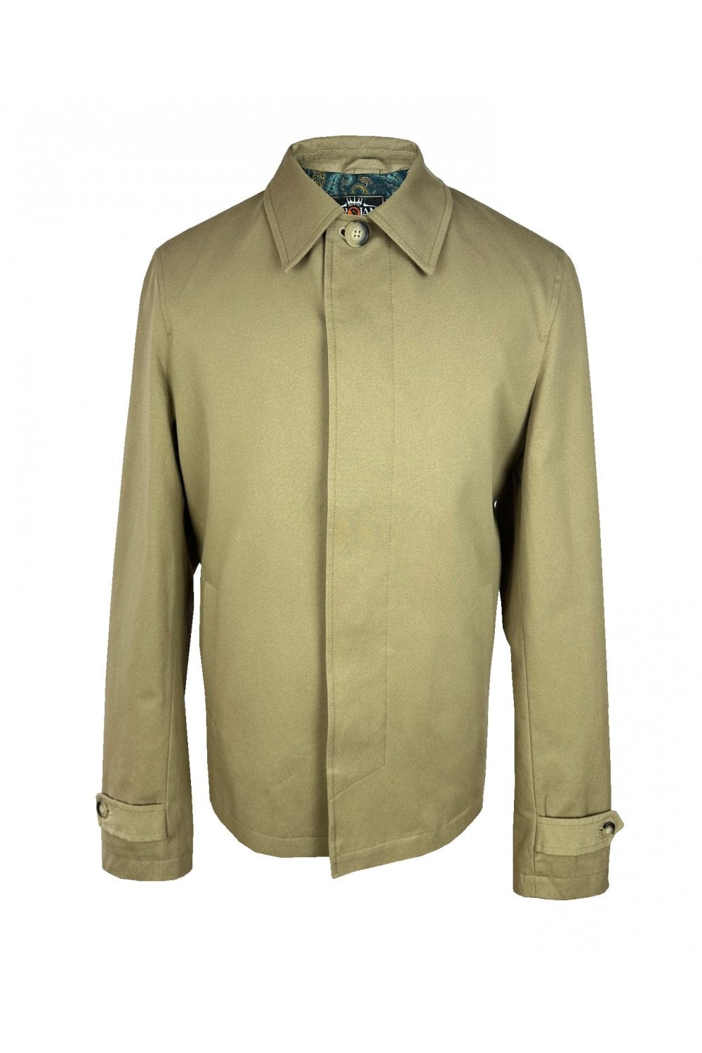 Trojan Records Men's TC1055 Car Coat Stone