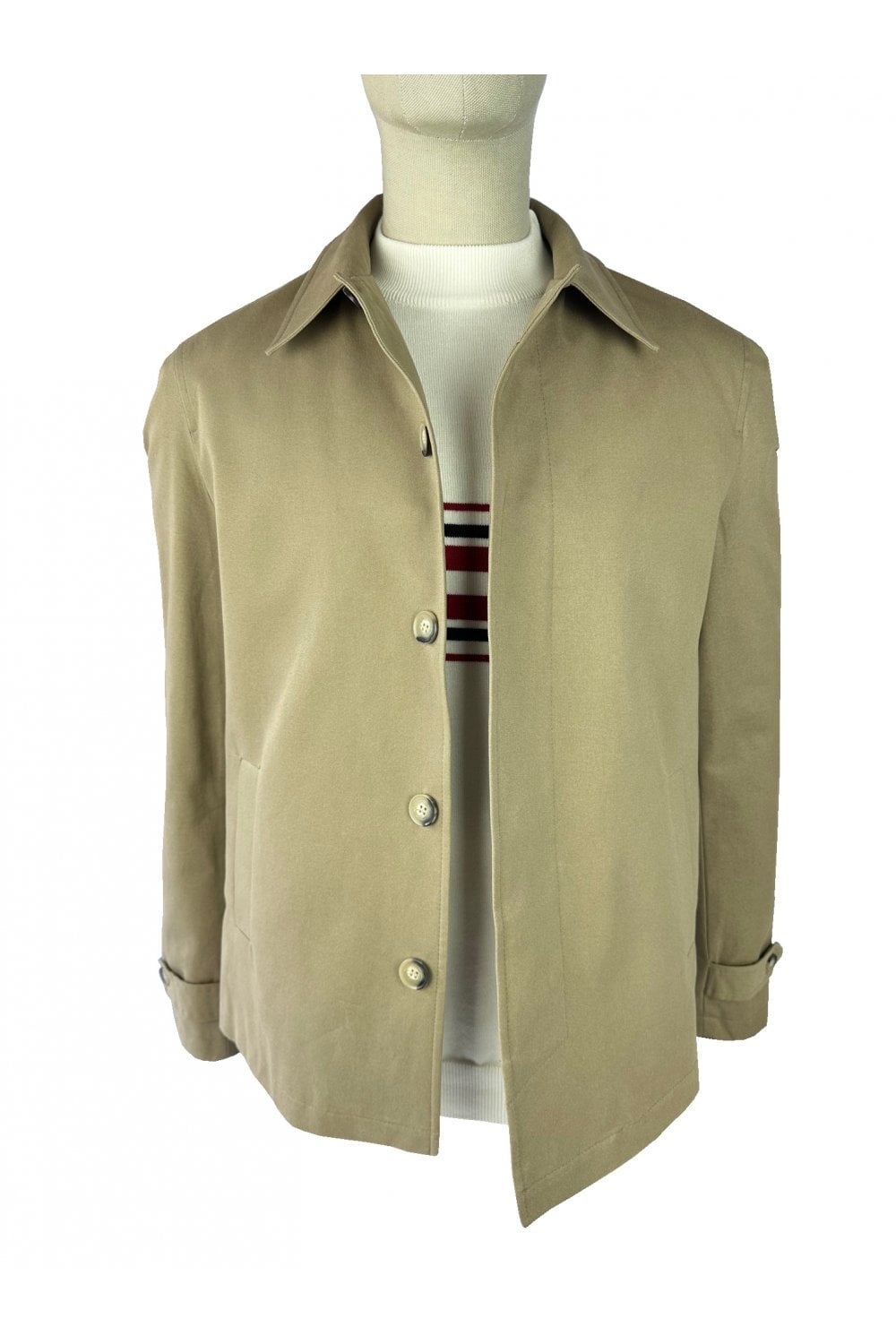 Trojan Records Men's TC1055 Car Coat Stone