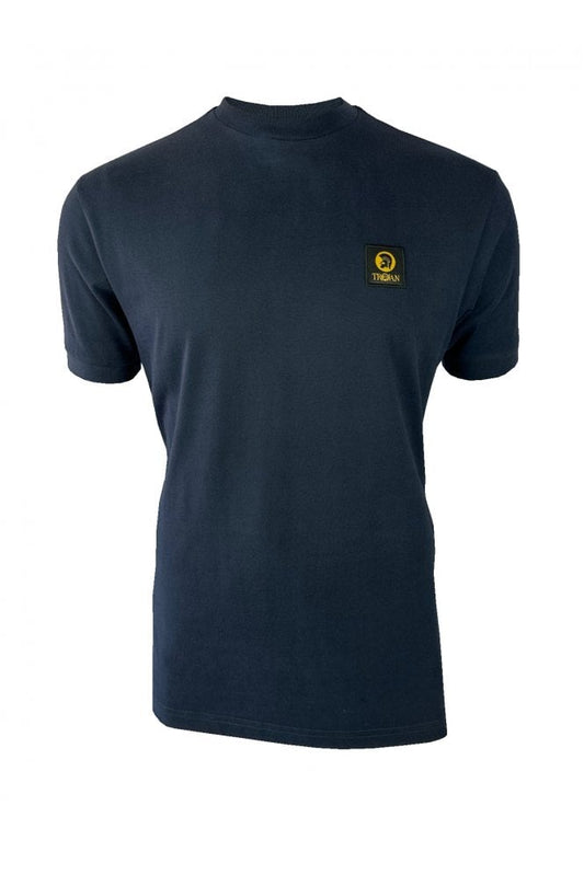Trojan Records Men's TC1050 Plain Badged T Shirt Navy Blue