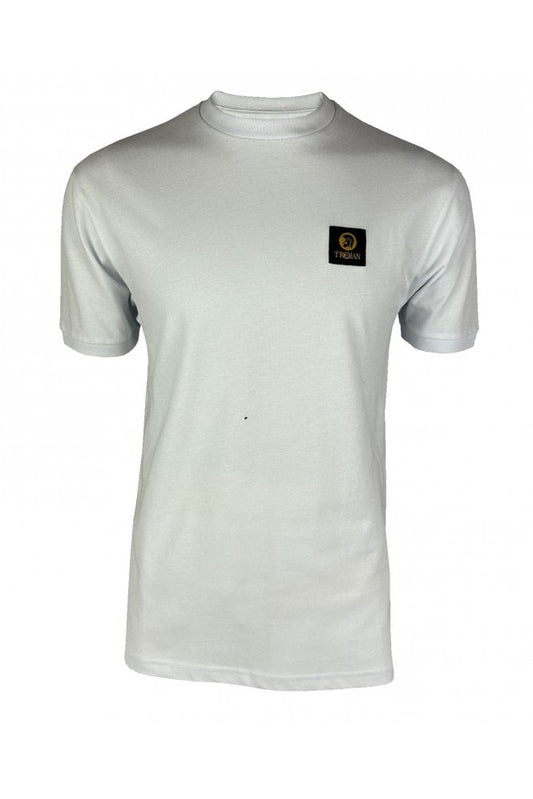 Trojan Records Men's TR8990 Plain Badged T Shirt White