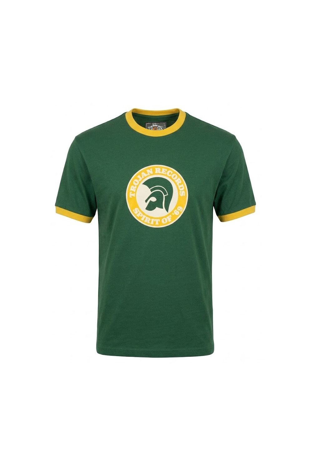 Trojan Records Men's TC1006 Spirit Of '69 Logo Tee Shirt Green