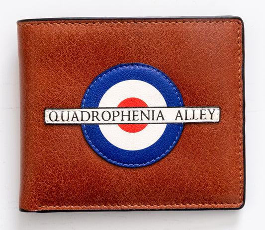 Quadrophenia Alley Exclusive Mod Target Leather Wallet Brown