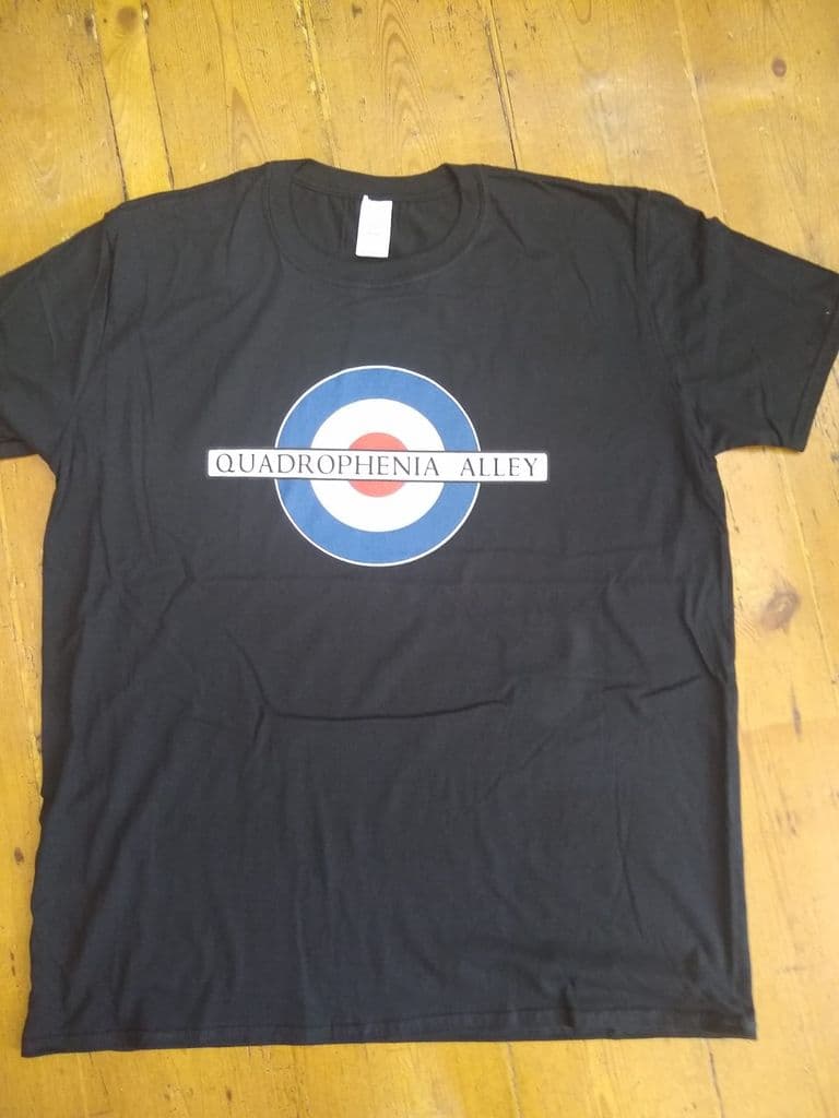 Quadrophenia Alley Men's Exclusive Mod Target Print T-Shirt Black