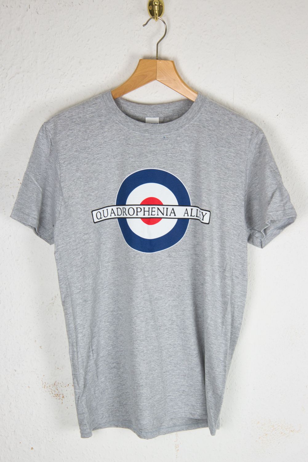 Quadrophenia Alley Men's Exclusive Mod Target Print T-Shirt Grey