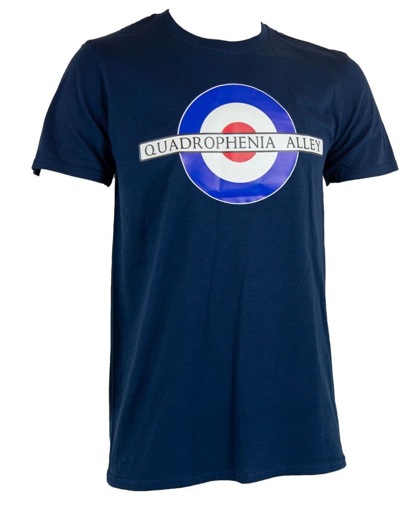 Quadrophenia Alley Men's Exclusive Mod Target Print T-Shirt Navy