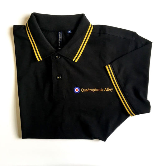 Quadrophenia Alley Men's Exclusive Target Polo Shirt Black/Yellow