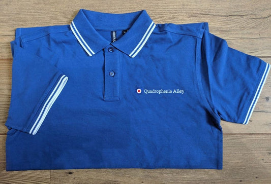 Quadrophenia Alley Men's Exclusive Target Polo Shirt Royal/White
