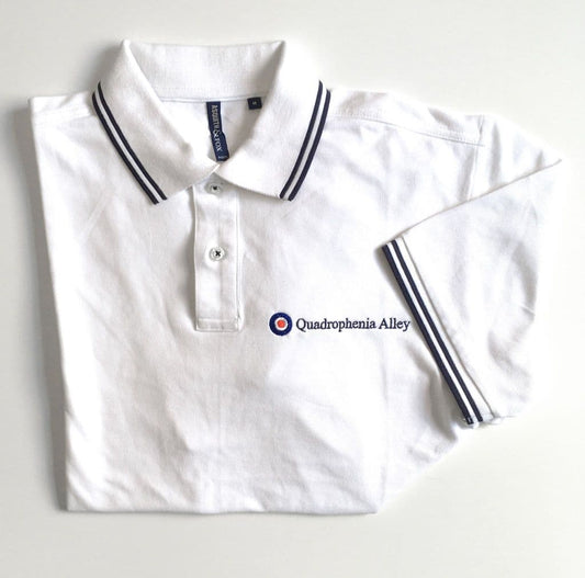 Quadrophenia Alley Men's Exclusive Target Polo Shirt White/Navy